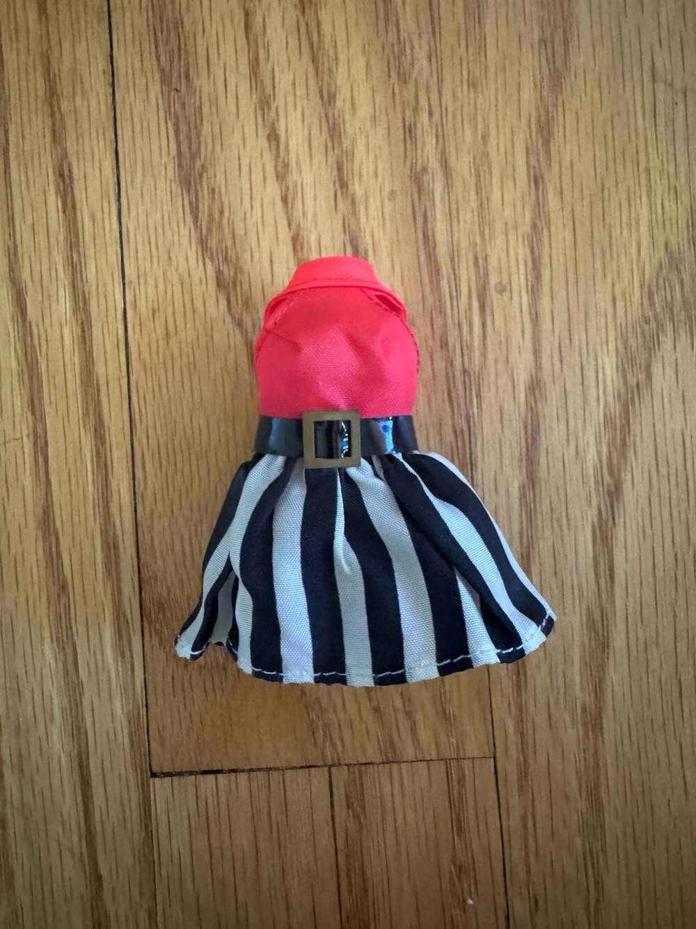 Vintage 1970s Topper Dawn Doll Outfit Red Halter with Striped Skirt